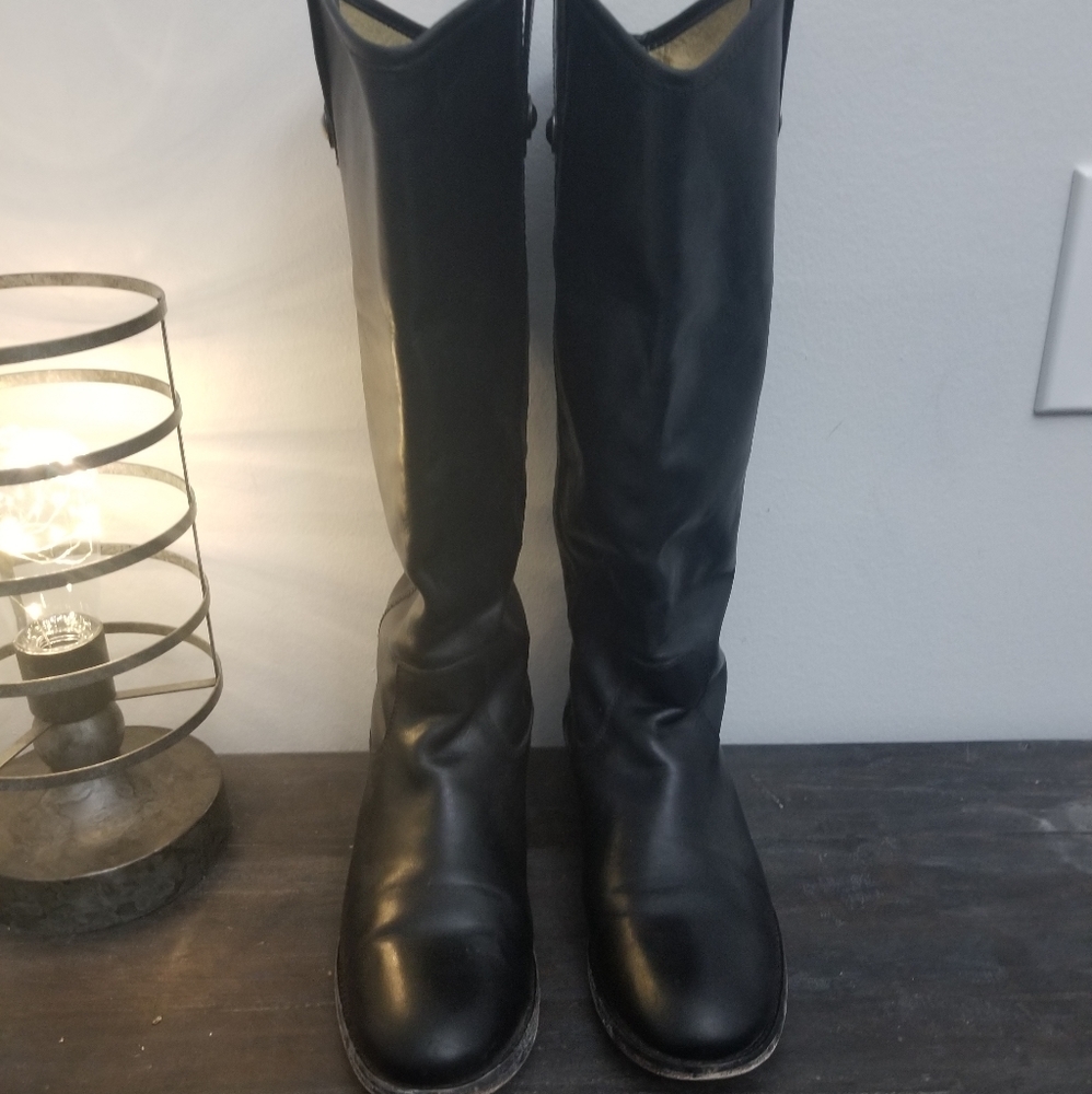 Frye Melissa Button Black Tall Boot